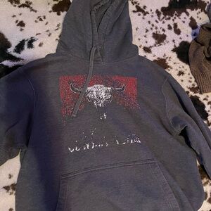 Gray Bull Graphic Hoodie